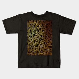 Golden Celtic Pattern Kids T-Shirt